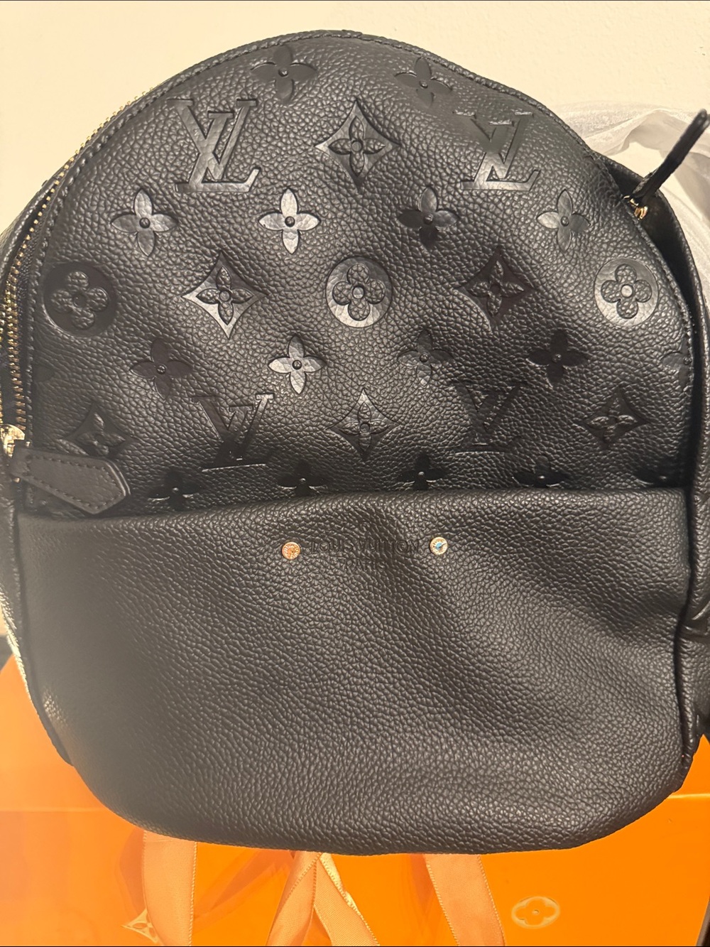 Black Embossed Monogram Mini Backpack BNIB very fashionable!! - Picture 2 of 6